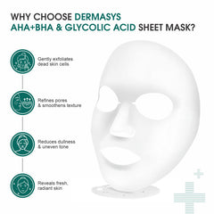 AHA BHA Face Mask for oily and combination skin – unclogs pores and controls excess oil, Dermasys