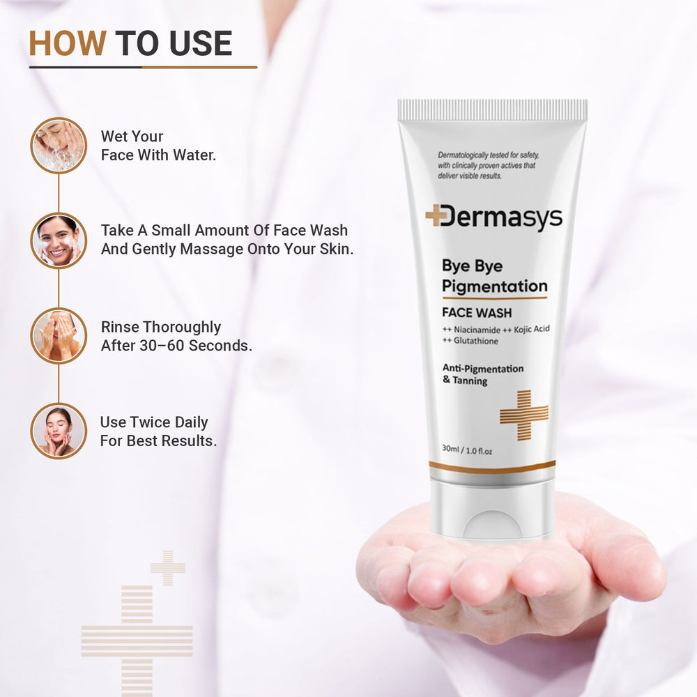Derma Bye Bye Pigmentation Face Wash 30ml with Niacinamide and Kojic Acid