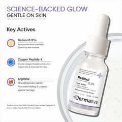 Dermasys anti-aging derma retinol serum for face, scientifically formulated for visible results.