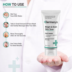 Brightening face wash suitable for all skin types for smoother and even complexion