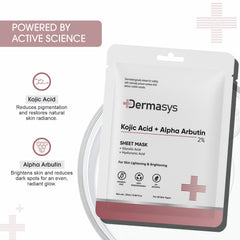 Korean inspired brightening sheet mask by Dermasys, formulated to control melanin and treat sun damage.