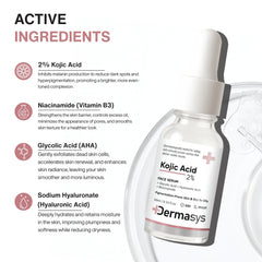 Derma Kojic Acid Serum for Pigmentation and Dark Spots – 2% Kojic Acid Brightening Serum 10ml