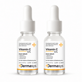 Dermasys Vitamin C face serum duo pack of 2, 10ml day and night serum combo