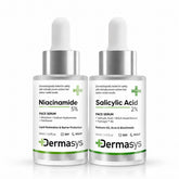 Dermasys Niacinamide 5% and Salicylic Acid 2% serum combo for acne-prone and oily skin