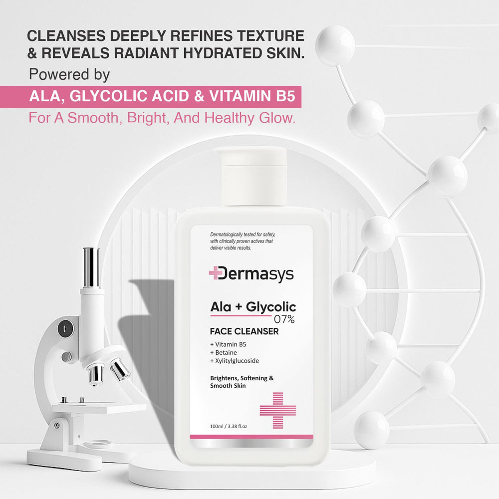 Dermasys Alpha Lipoic Glycolic 0.7% Cleanser 100ml for dull skin, uneven skin tone and gentle daily exfoliation