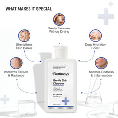 Derma daily face cleanser for sensitive skin and gentle cleansing