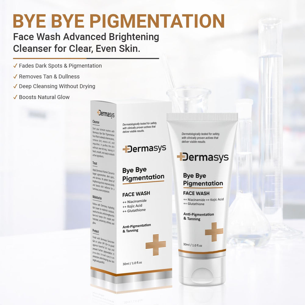Dermasys Derma Bye Bye Pigmentation Face Wash 30ml for dark spots and uneven skin tone