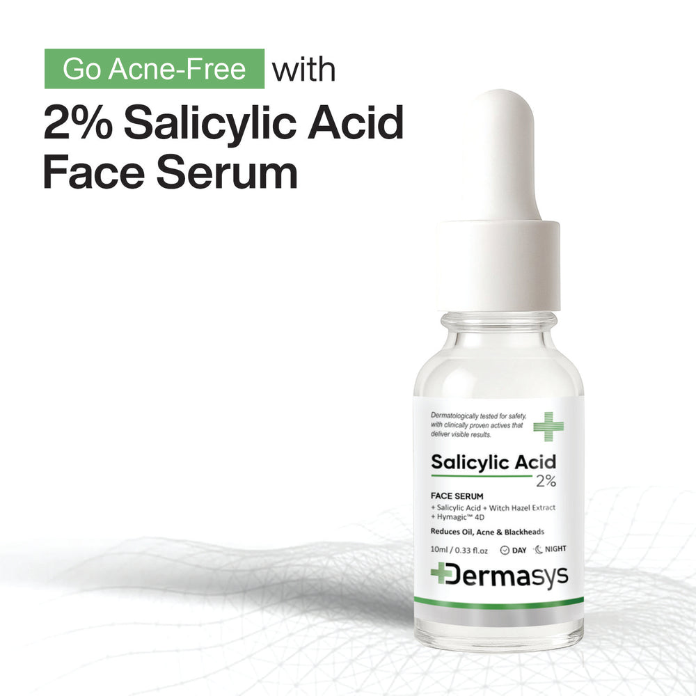 Dermasys Derma Salicylic Acid Face Serum 10ml for acne, blackheads and open pores