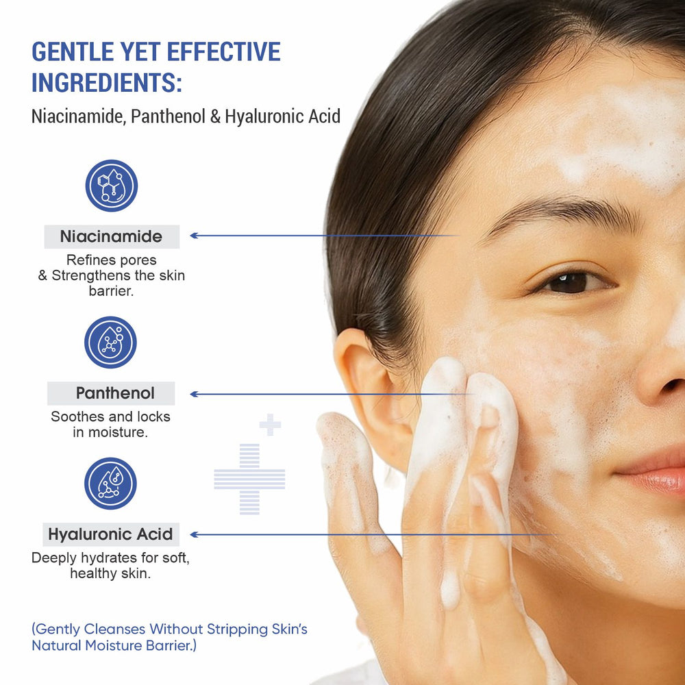 Dermasys gentle face wash for dry skin and daily facial cleansing