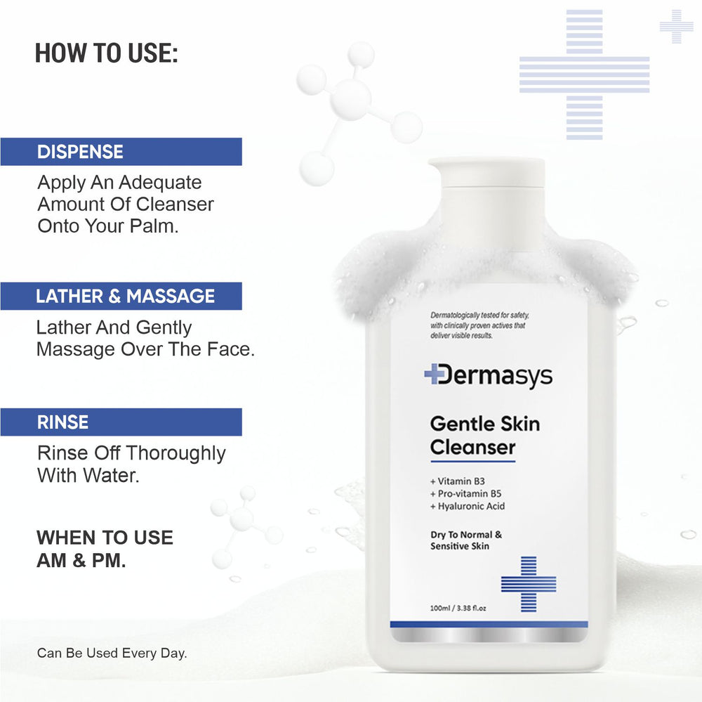 Dermasys gentle face cleanser for sensitive skin and everyday skincare
