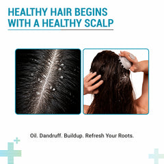 Scalp scrubber for dandruff, excess oil, flakes and product buildup removal during hair wash