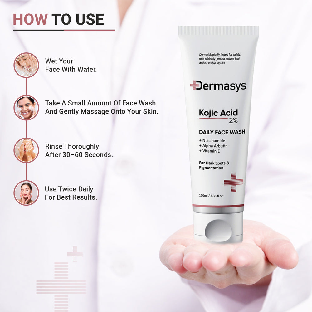 Kojic Acid Face Wash for dark spots and pigmentation – Dermasys 100ml