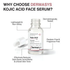 Kojic Acid and Niacinamide Face Serum for Skin Brightening and Barrier Repair – Dermasys 10ml