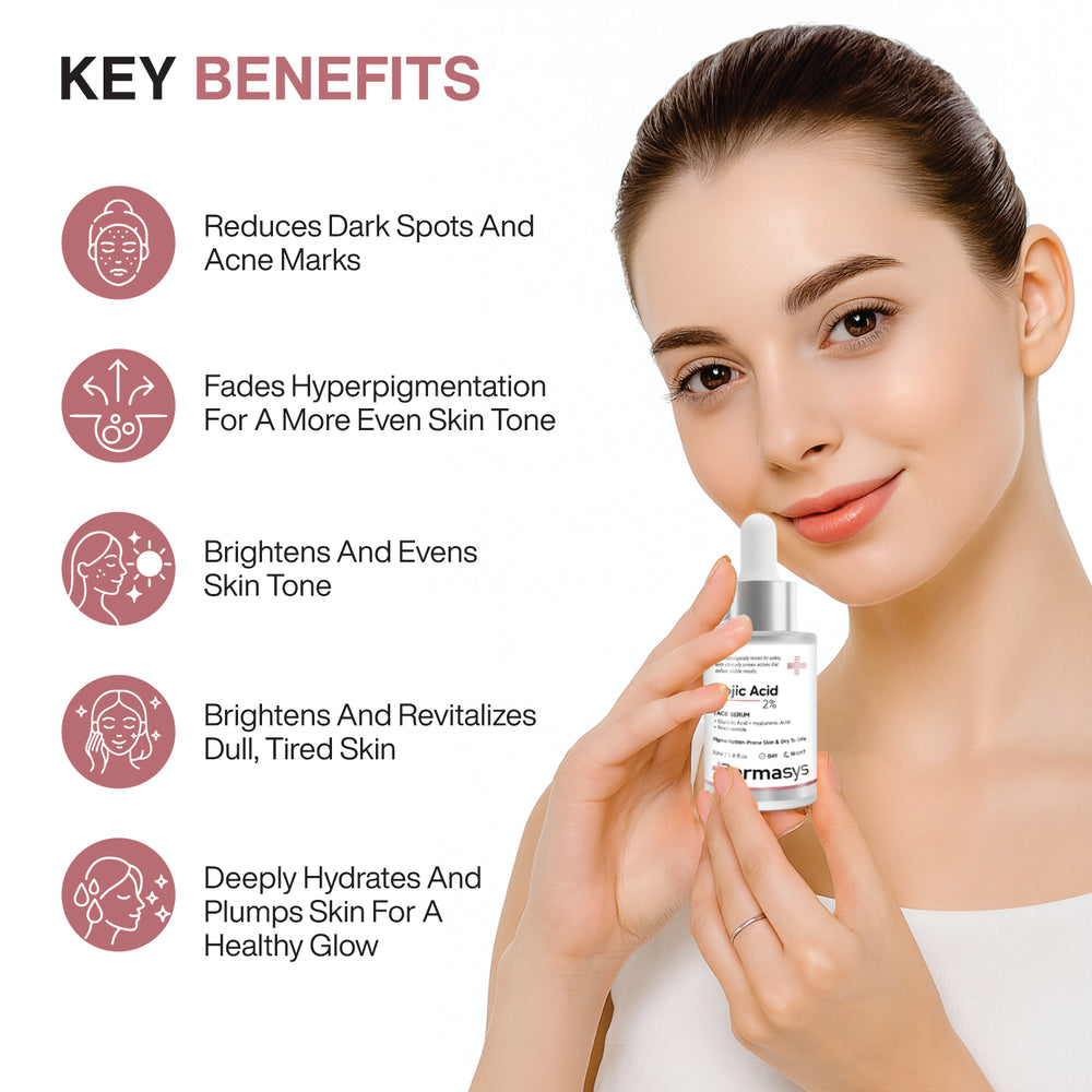 Kojic Acid Serum for Melasma and Hyperpigmentation – Dermatologist Tested Dermasys 30ml