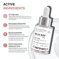 2% Kojic Acid Serum for Pigmentation, Dark Spots and Uneven Skin Tone – Dermasys 30ml