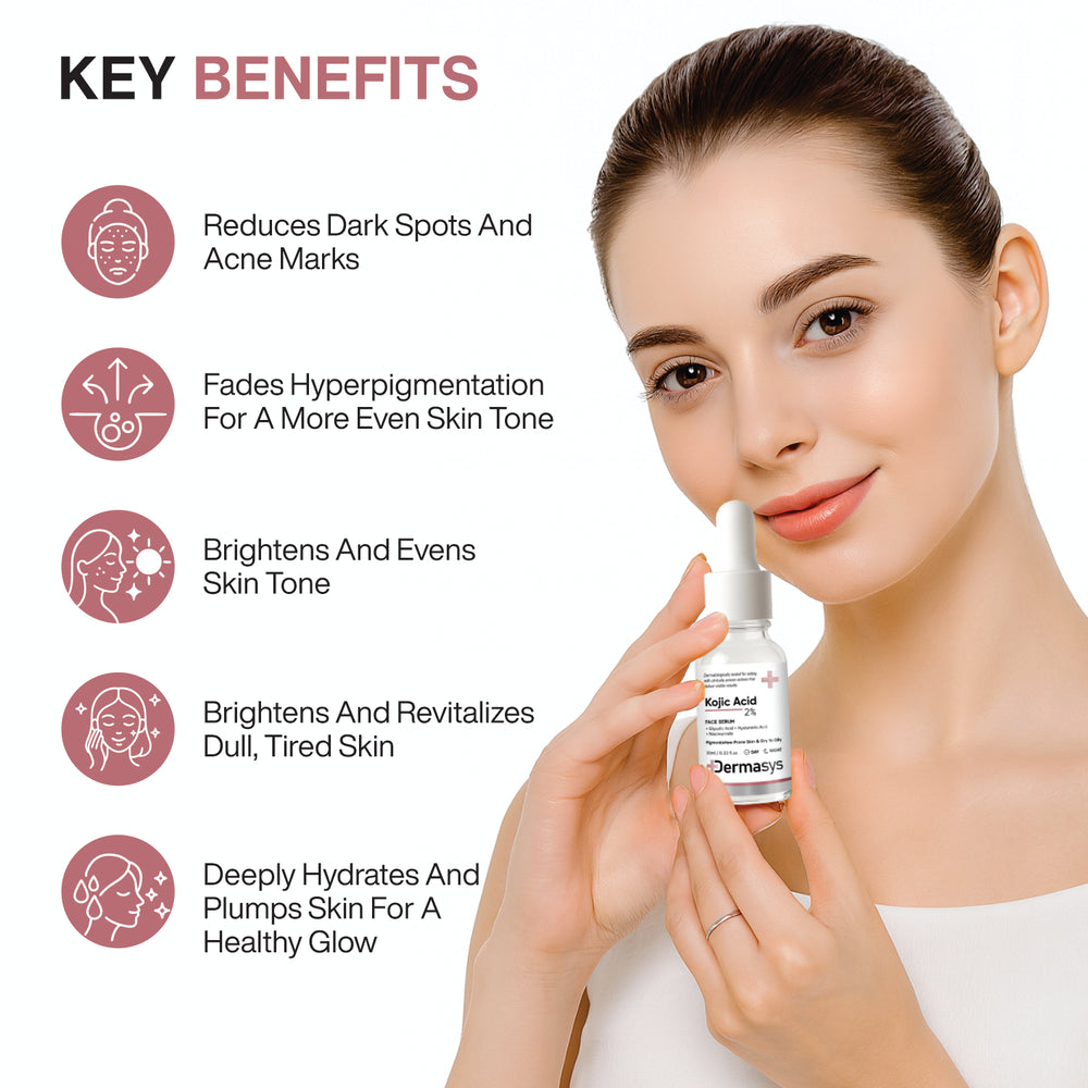 Kojic Acid Face Serum for Melasma and Hyperpigmentation – Lightweight Dermasys 10ml