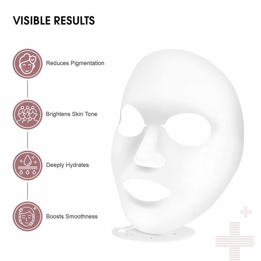 Dermasys paraben free sheet mask acting as a tan removal treatment and dark spot removal sheet mask.