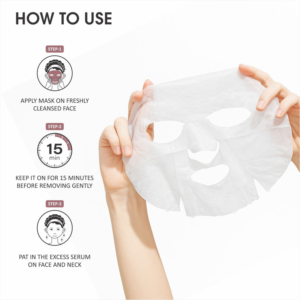 A 25ml single-use hyperpigmentation treatment sheet mask with 2% Kojic Acid to fade dark spots and acne marks.