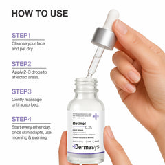 Fast-absorbing Dermasys anti wrinkle facial serum suitable for oily and combination skin types.