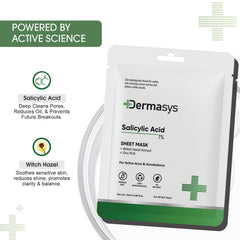 Dermasys BHA Salicylic Sheet Mask serum texture close-up showing formula that helps to refine pores and clarify skin.