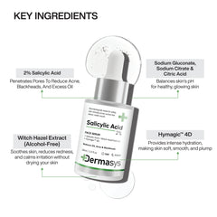 Derma Salicylic Acid Serum for blackheads, whiteheads and clearer-looking pores