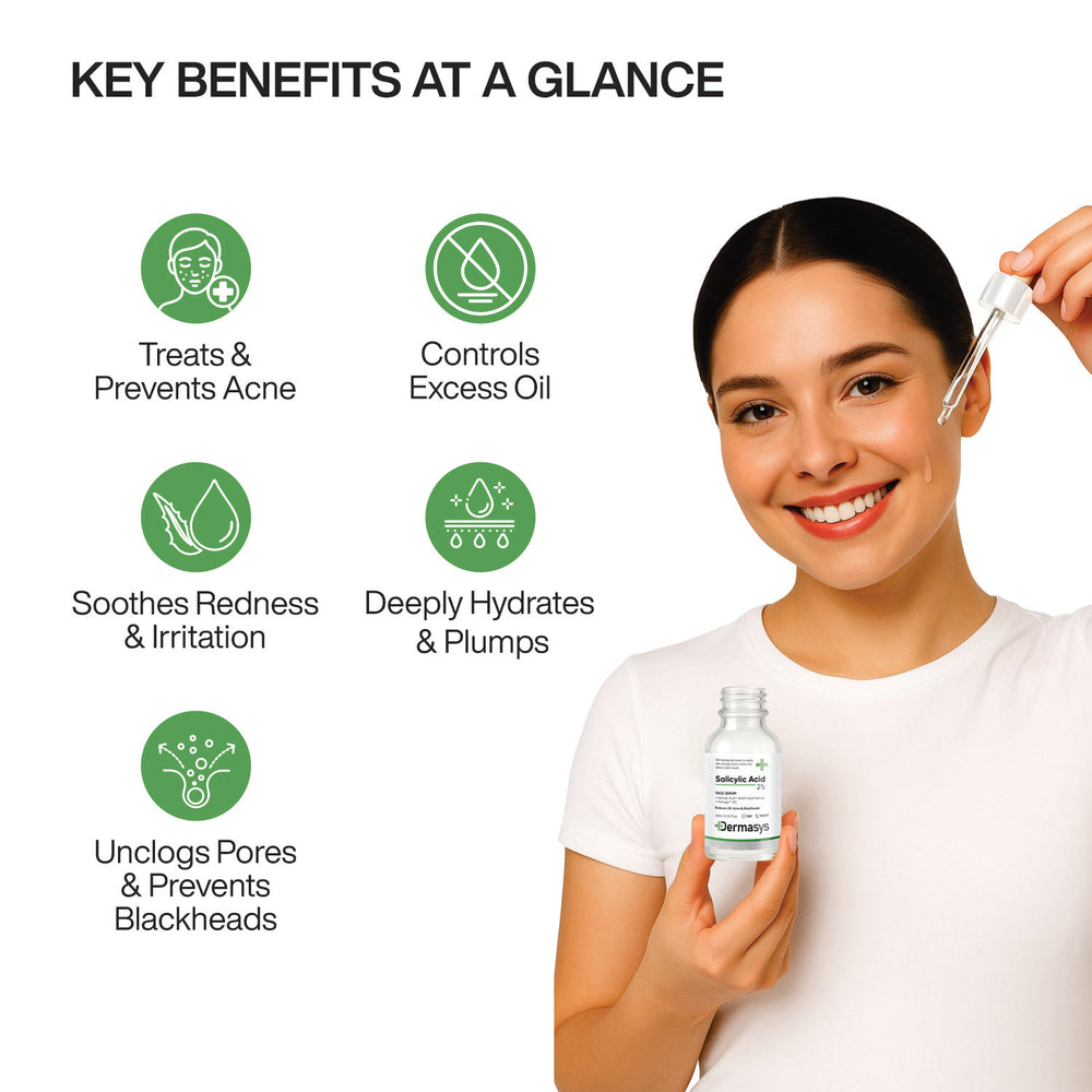 Dermasys Salicylic Acid Face Serum for oily skin and excess oil control
