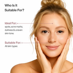 Dermatologically tested 2% Kojic Acid and Alpha Arbutin face mask safe for sensitive and oily skin types.