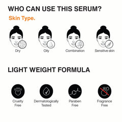 Vitamin C serum suitable for oily skin and dry skin with lightweight texture