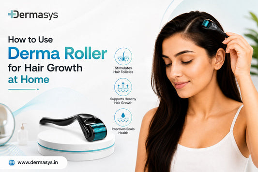 Person using a derma roller on scalp for hair growth at home