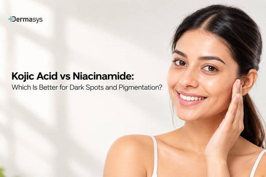 Kojic acid vs niacinamide for dark spots and pigmentation - Dermasys skincare guide