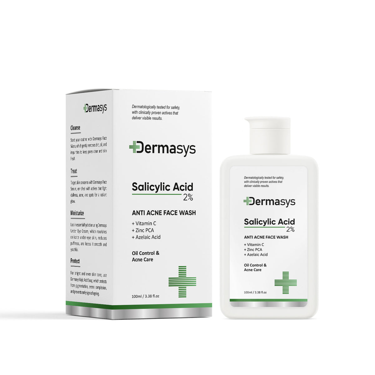Dermasys Salicylic Acid Face Wash for acne-prone and oily skin with deep pore cleansing formula