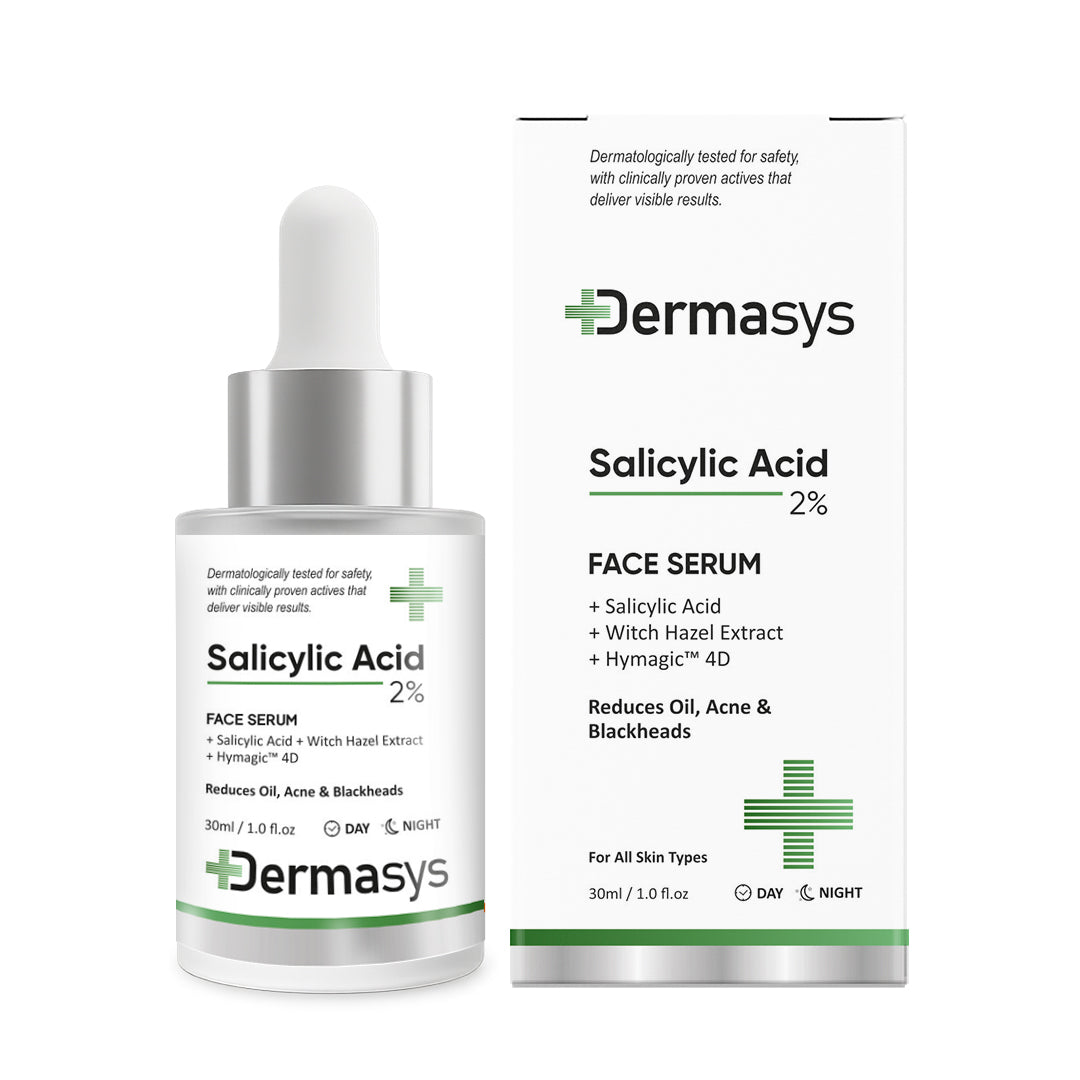 Salicylic Acid Face Serum by Dermasys for acne, blackheads and open pores