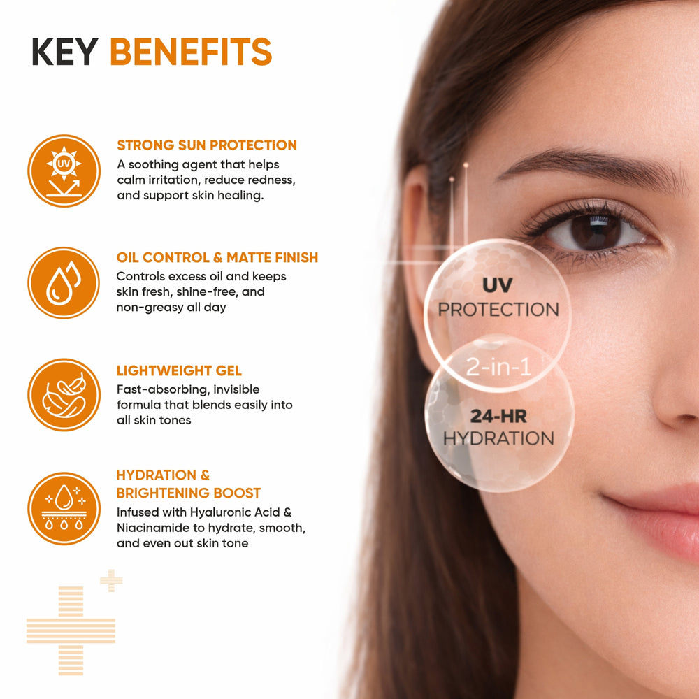 Best SPF 50 sunscreen gel for face Dermasys multivitamin sun cream for UV protection brightening and hydration