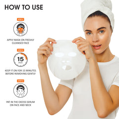 Vitamin C Sheet Mask for glowing and bright skin – brightening glow mask by Dermasys
