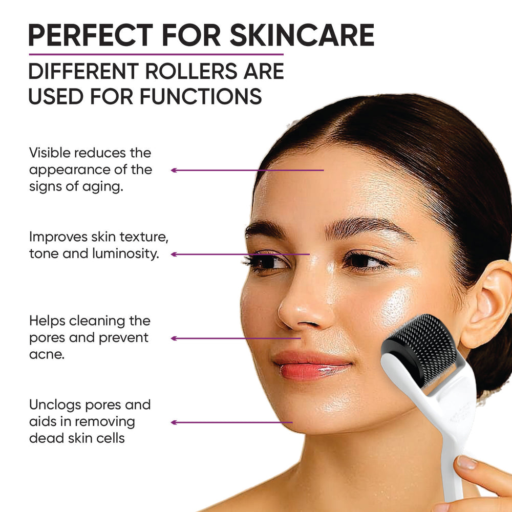 Scalp roller for hair growth with titanium needles for stronger roots