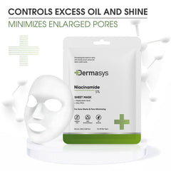 Dermasys Niacinamide Sheet Mask for a natural glowing skin and instant hydration boost.