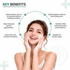 Face wash for dark spots and pigmentation removal suitable for daily skincare routine