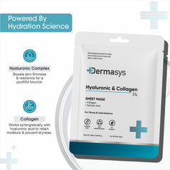 Hyaluronic Collagen Face Mask for fine lines and firming – improves skin elasticity, Dermasys