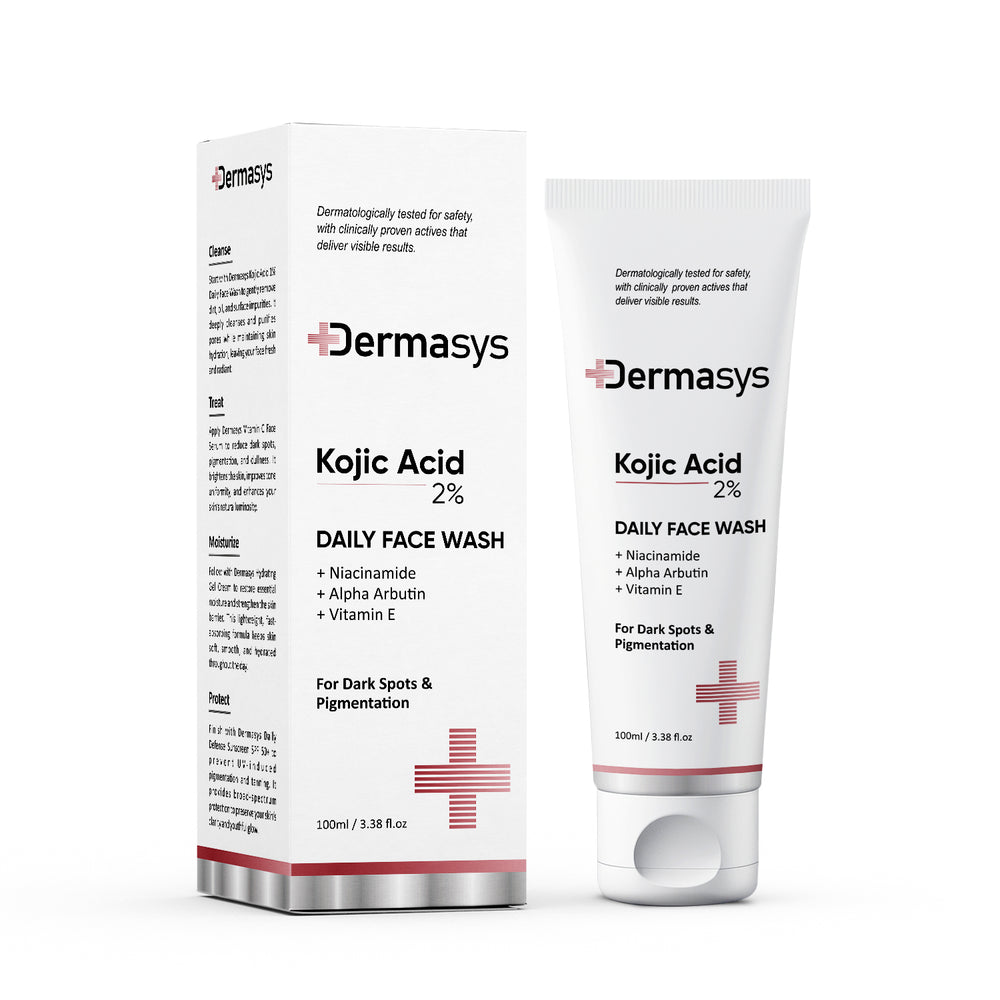 Dermasys 2% Kojic Acid Face Wash for dark spots, pigmentation and glowing skin