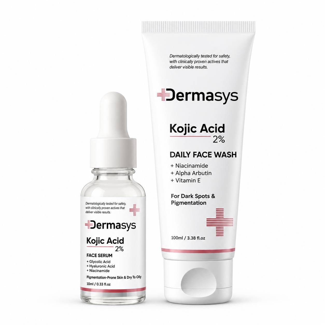 Dermasys 2% Kojic Acid Face Wash and Serum Combo for pigmentation and dark spots
4.