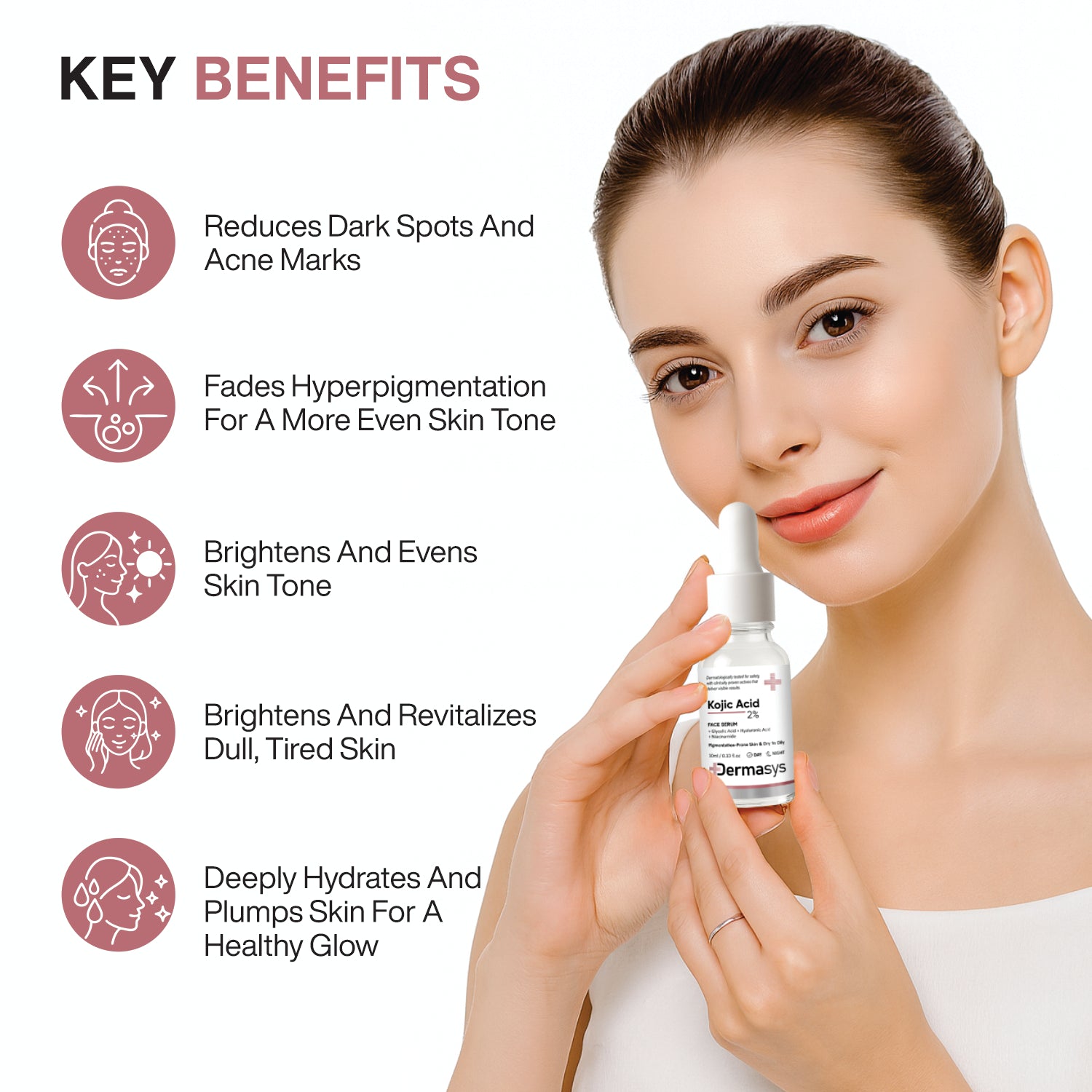Kojic Acid Face Serum for Melasma and Hyperpigmentation – Lightweight Dermasys 10ml