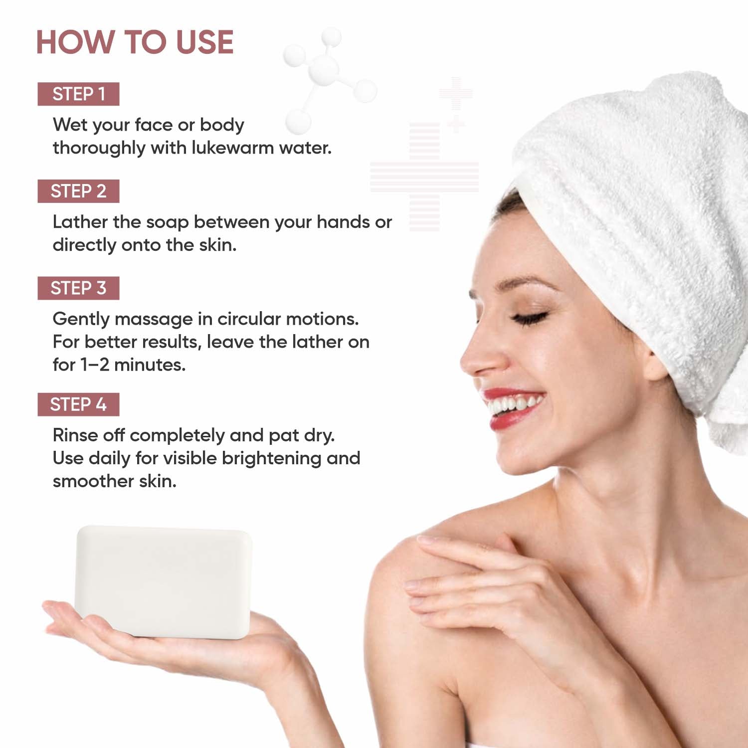 Kojic Acid 1% soap for face and body use to cleanse, brighten, and improve skin tone