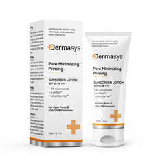 Dermasys Pore Minimizing Sunscreen SPF 50 PA+++ for large pores and oily skin.