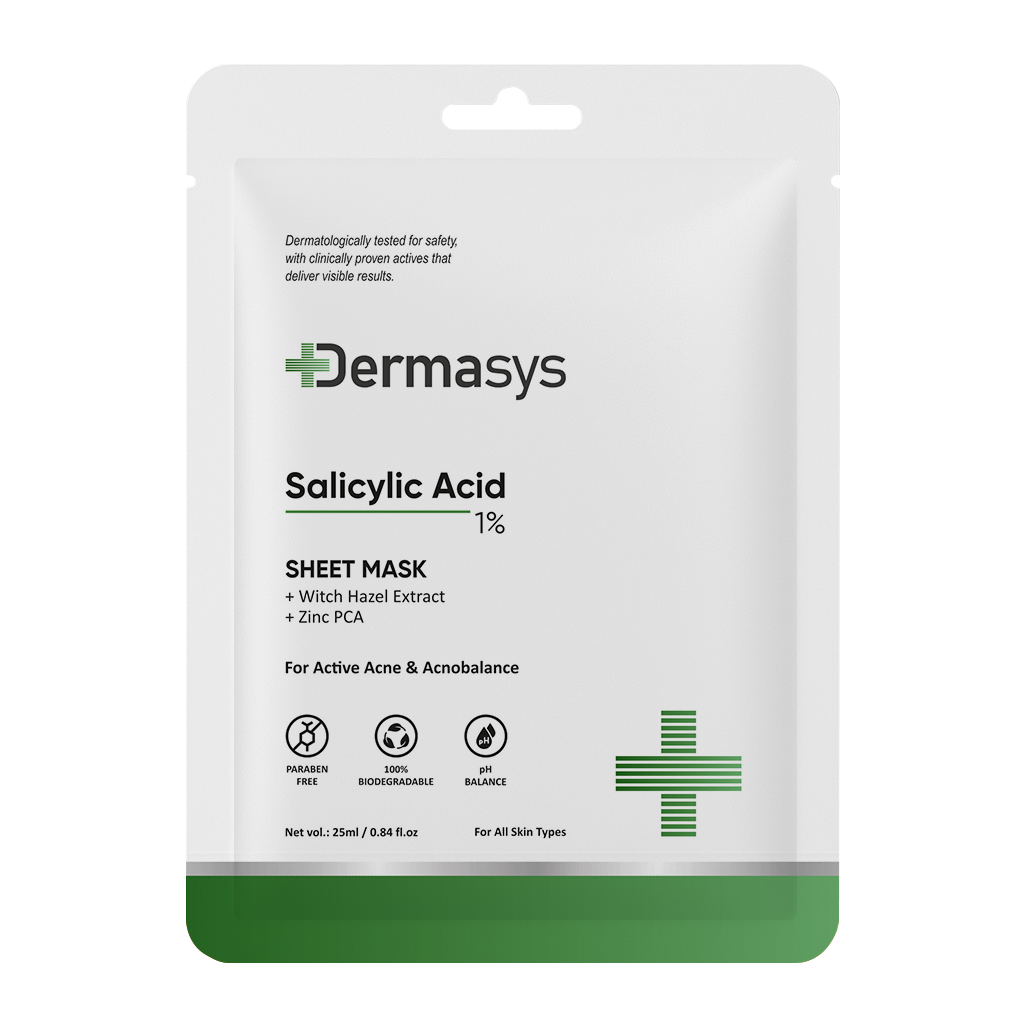 Salicylic Acid Face Sheet Mask for acne-prone and oily skin