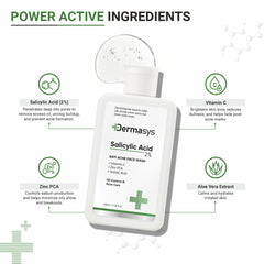 Salicylic acid face wash for acne by Dermasys with deep pore cleansing formula