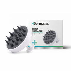 Dermasys scalp massager brush with soft silicone bristles for hair wash and scalp care