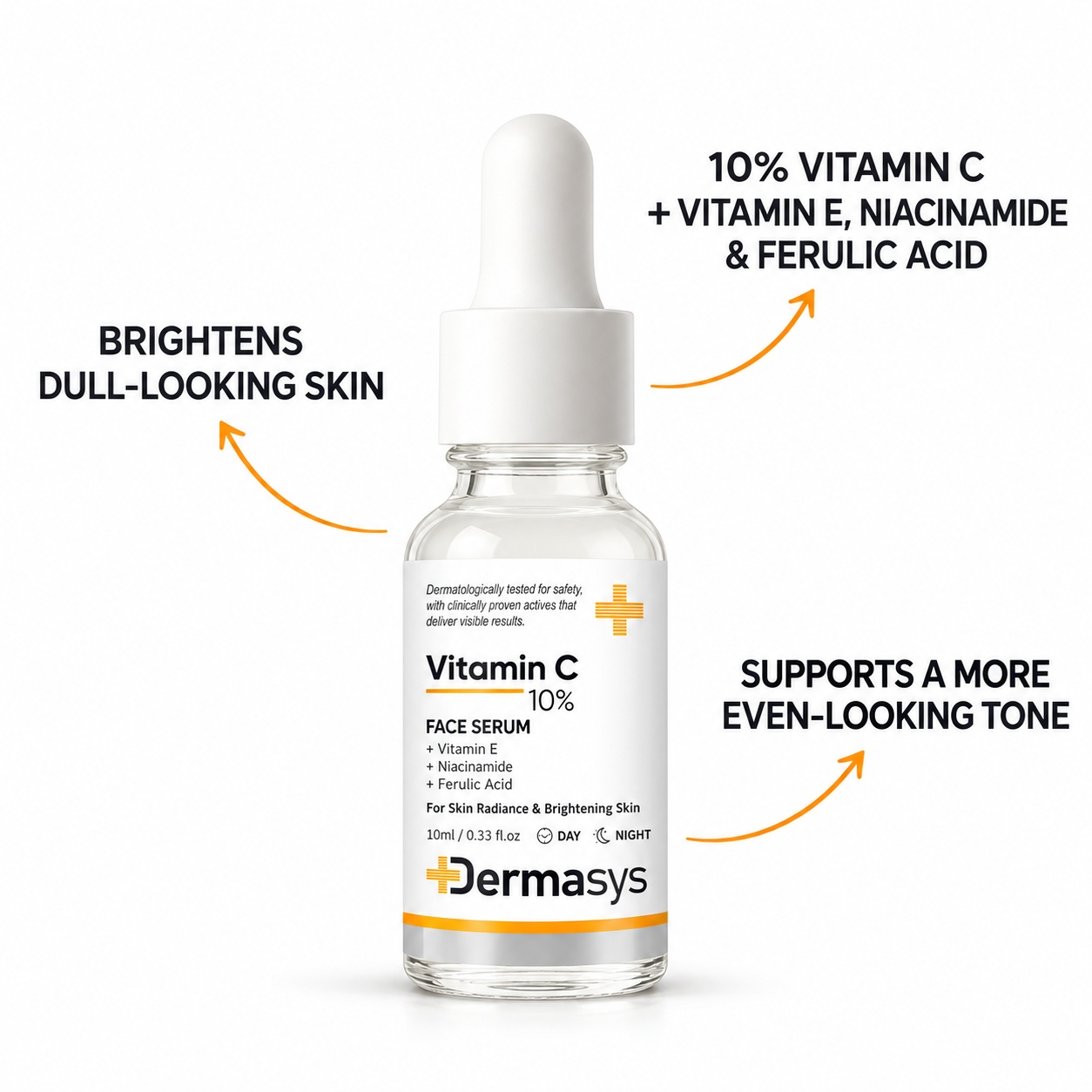 Benefits of Dermasys Vitamin C serum for dull skin, dark spots and even skin tone