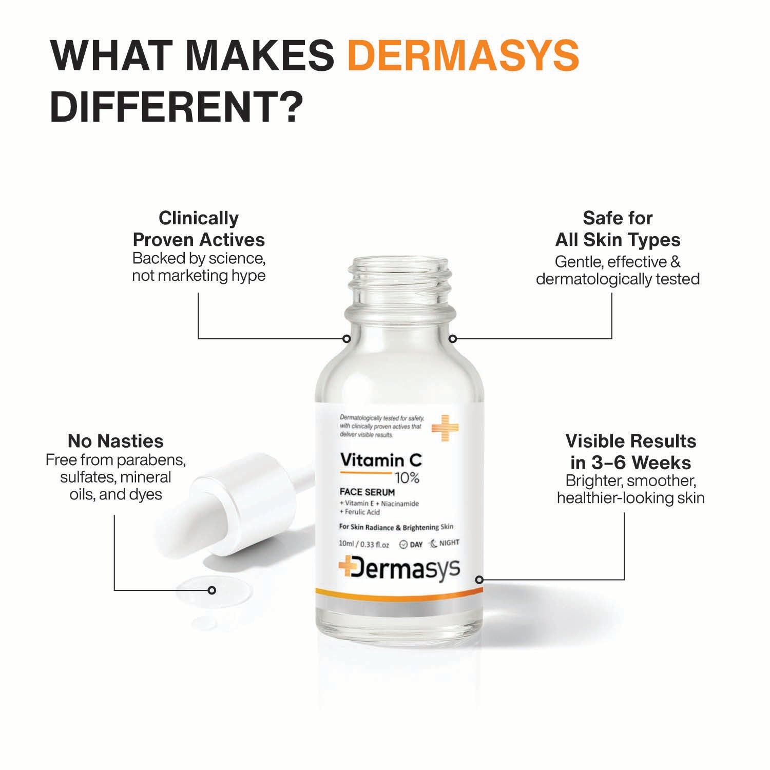 Vitamin C brightening serum for hyperpigmentation and uneven skin tone