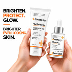 Vitamin C Serum and SPF 50+ Sunscreen Combo for brighter even-looking and protected skin