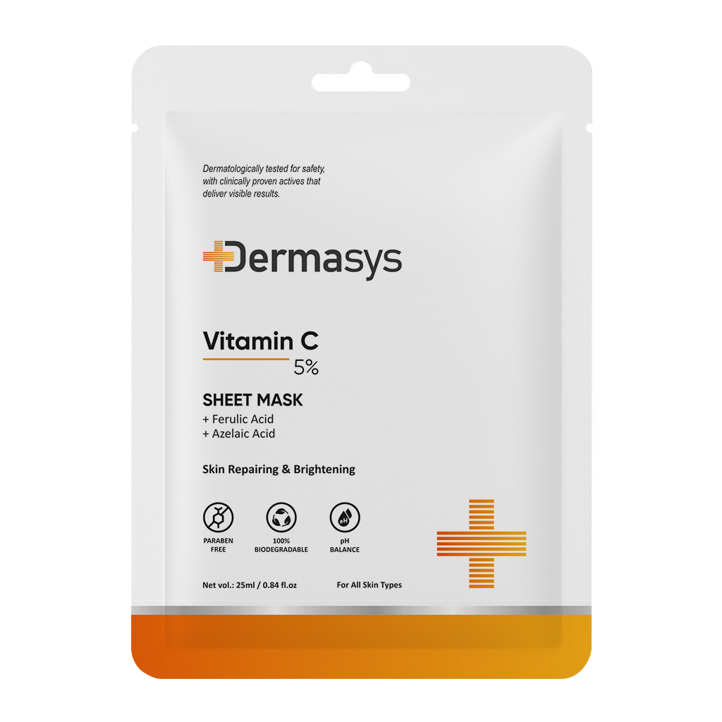 Vitamin C Face Sheet Mask for glowing and bright skin